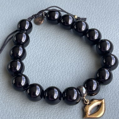 Bracelet perles noires Zozo Design
