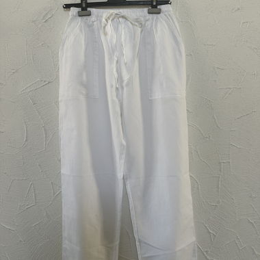 Pantaloni bianchi con coulisse