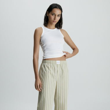 Gestreifte Pyjama-Style Hose