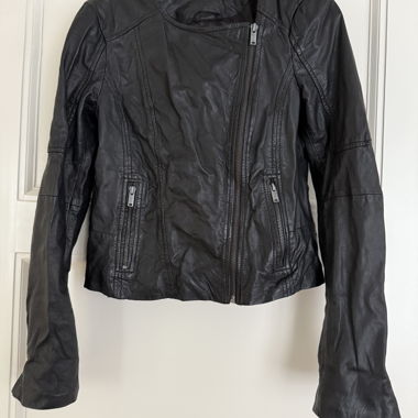 ESPRIT Genuine Leather Biker Jacket 
