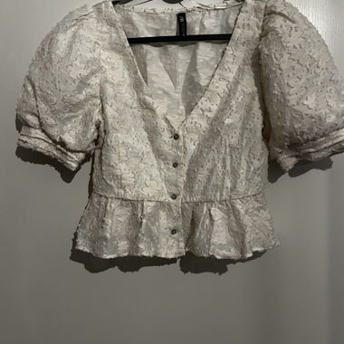 White Puff Sleeve Blouse