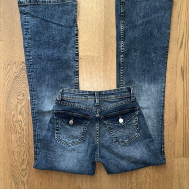 Blue bootcut jeans
