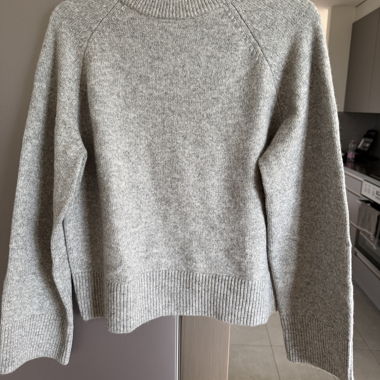 Grau meliertes H&M-Strickpullover