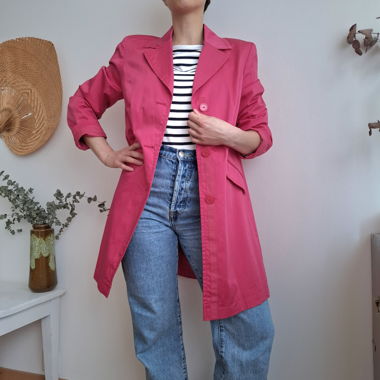 Pink trench coat 