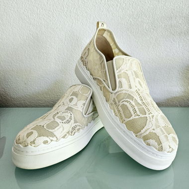 Chloé Slip-on-Sneakers mit Spitze Lauren