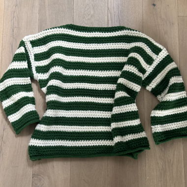 Pull en maille oversize à rayures S/M