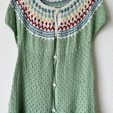 100% cotton hand knit top 