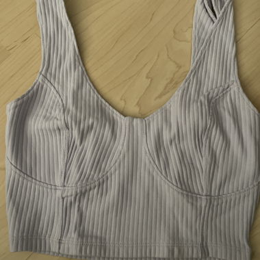 Top bustier côtelé en 2 couleurs
