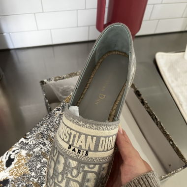 DIOR Espandrilas Grau/Weiss