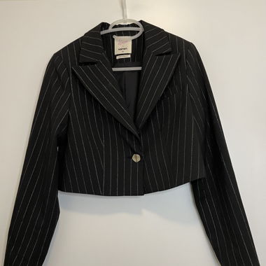 Koton Suit black with silver stripes