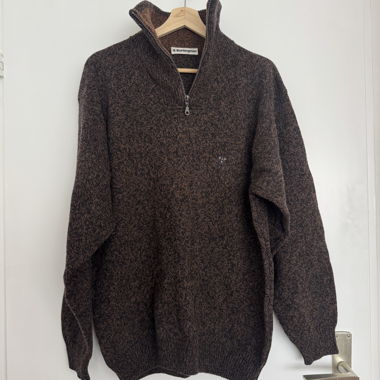 NEW Burlington wool half-zip sweater Large
