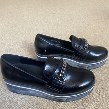 vintage shoes black shiny