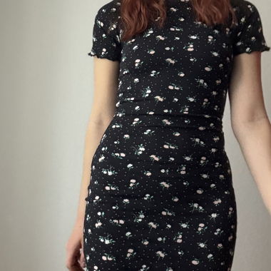 Robe bodycon décontractée noire