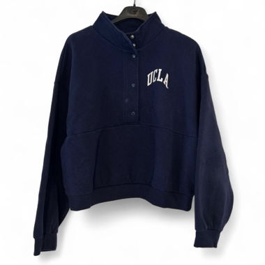 Sweat à fermeture quart (quarter zip) UCLA bleu marine