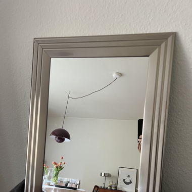 Mid century silver mirror 
