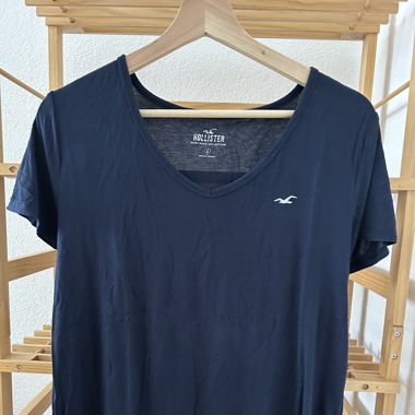 T-shirt bleu marine Hollister@Co 