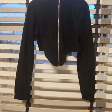 Schwarze Cropped Jacke