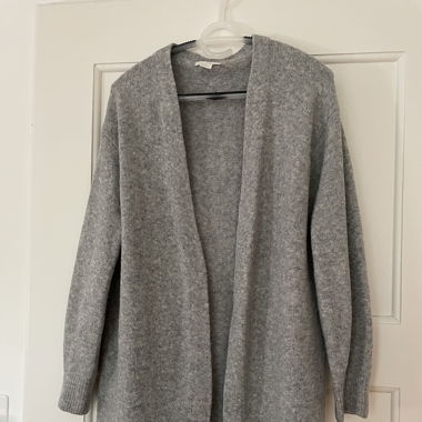 Langer Cardigan grau