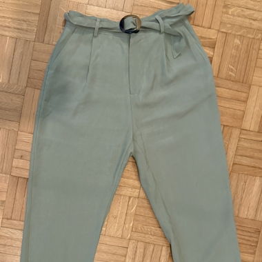Amisu - Pantaloni a vita alta con cintura