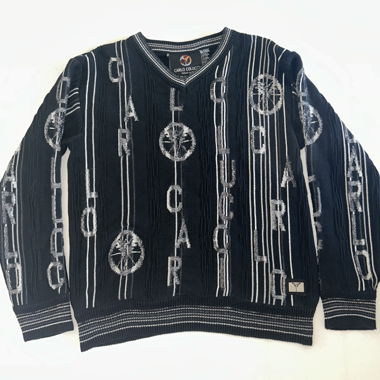 Carlo Colucci pullover black with pattern