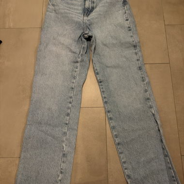 Jeans Grigio Chiaro a Gamba Dritta