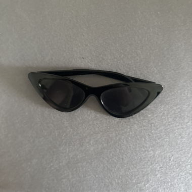 Schwarze Cat-Eye Sonnenbrille