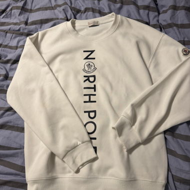 Felpa bianca Moncler North Pole