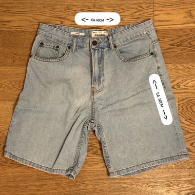 Shorts in denim chiaro Pull&Bear