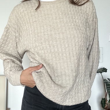 Beige sweater 30% wool