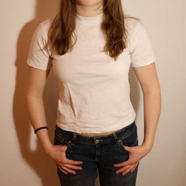 T-shirt bianca a maniche corte