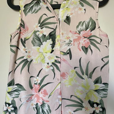 Camicia senza maniche floreale