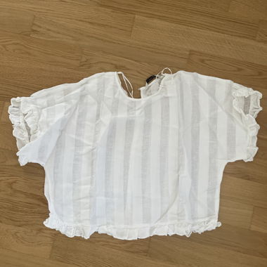 Blusa crop bianca Zara XS