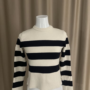 Cream-coloured Striped Sweater
