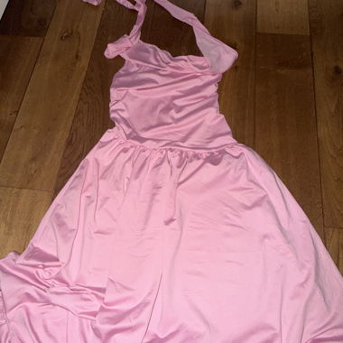 Abito in raso rosa