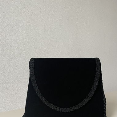 Vintage-Handtasche aus schwarzem Samt