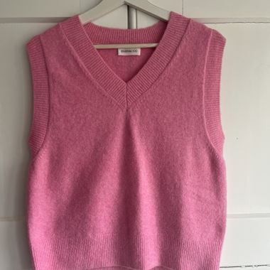 Gilet in maglia rosa (nuovo)