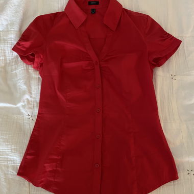 Red tight blouse