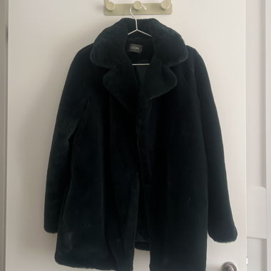 Flauschige Jacke (dunkelgrün)