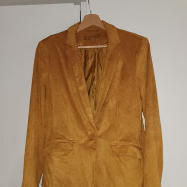 Taillierter senfgelber Blazer