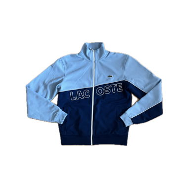 Y2K Lacoste Live veste de survêtement zippée bleue S