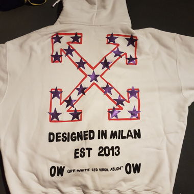 Felpa con cappuccio Off-White bianca