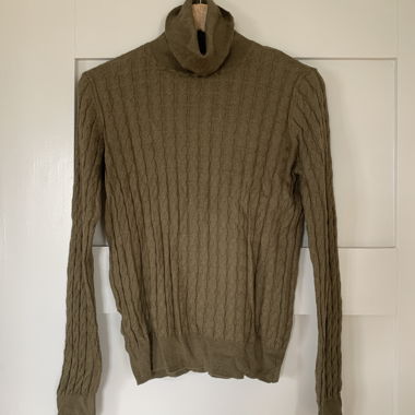 Maglione a Collo Alto Verde Oliva