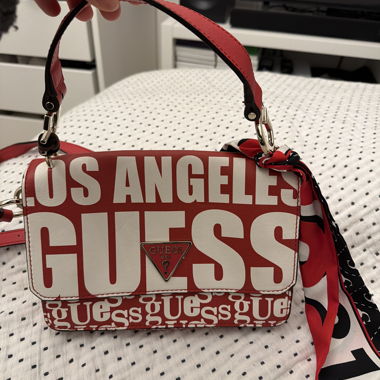 Borsa Guess rossa/bianca