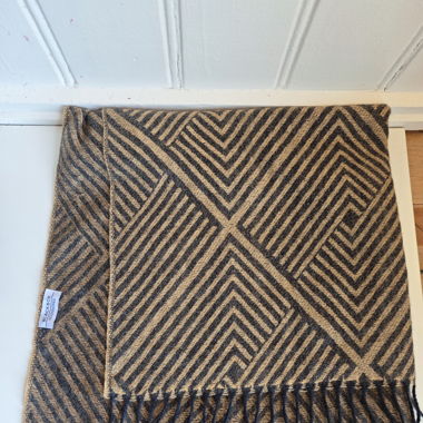 Schal beige schwarz 