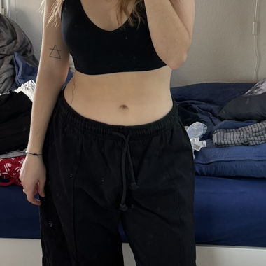 ZARA pantaloni larghi neri sweatpants L