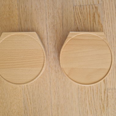 Runde Wandhalter aus Holz (2 Stück)