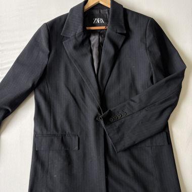 Zara Striped Black Blazer