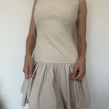 Ivory Sleeveless Mini Dress
