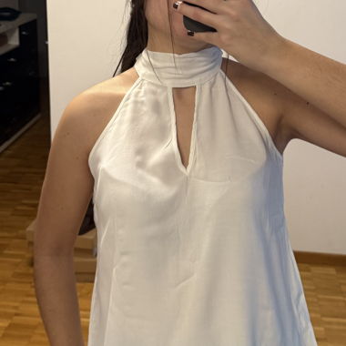 Top blanc élégant Zara avec laçage S