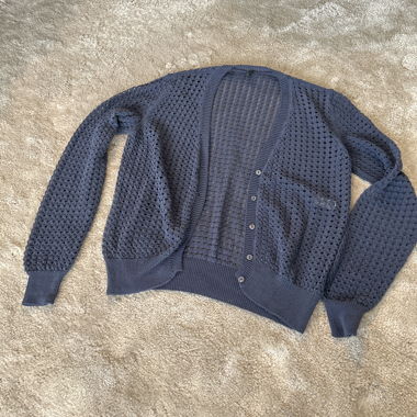 Dark Blue Knit Cardigan